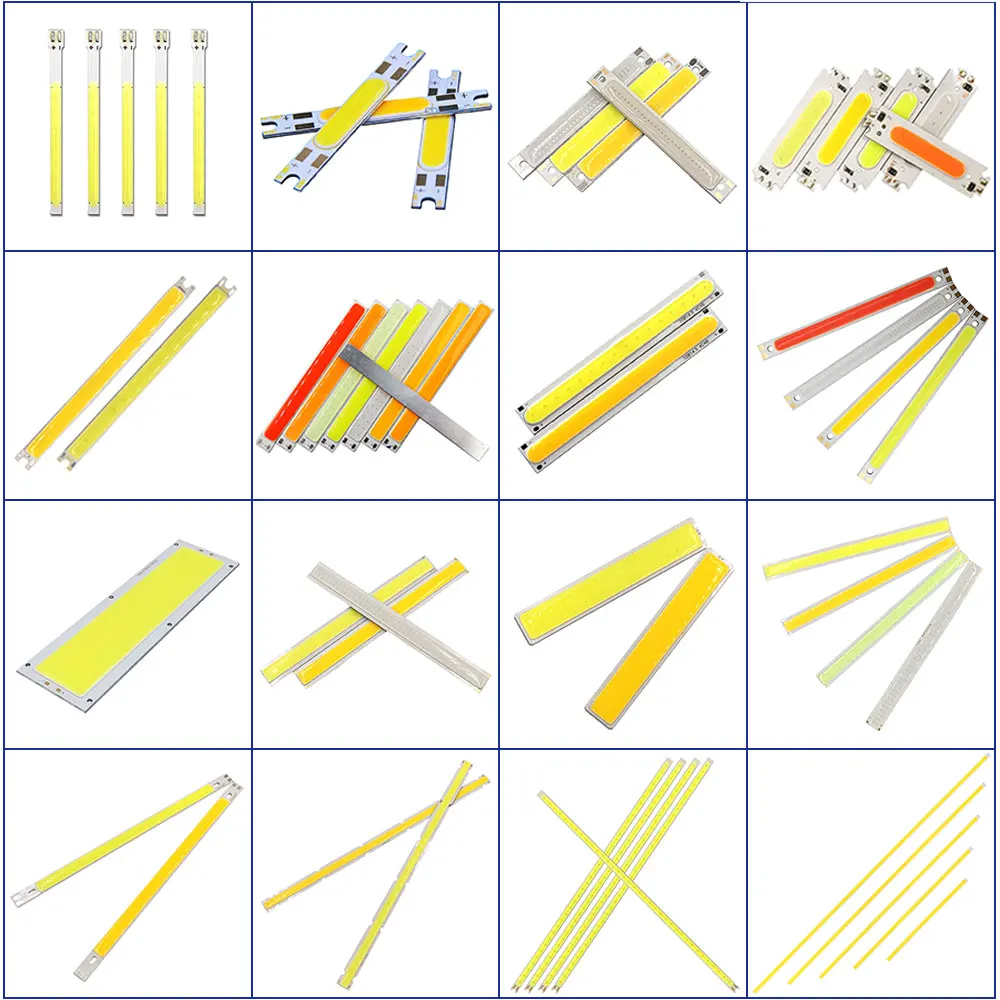 Cob светодиодный светильник 12 В, 9 В, 5 В, 3 в, светильник, лампа 1 Вт, 2 Вт, 3W, 5 Вт, 10 Вт, 20 Вт, светодиодный светильник, синий, зеленый, белый, желтый, красный цвет, лампа для DIY