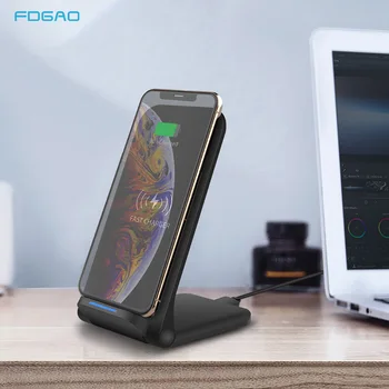 

FDGAO 15W Fast Qi Wireless Charger QC 3.0 Type C Charging Stand For iPhone 11 Pro X XS MAX XR 8 Airpods Samsung S10 S9 Note 10 9