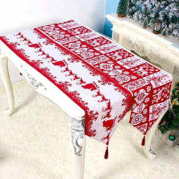 

Merry Xmas Table Mat Christmas Table Flags Merry Christmas Table Decor For Home Xmas Elk Tablecloth Table Cover