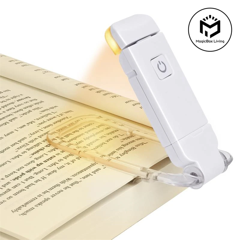 GALYJICHE Book Light - LED Reading Light With Clip, Three Colors And