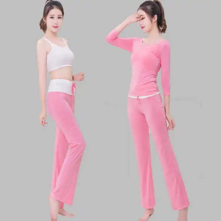 

2019 New Style Autumn & Winter Yoga Clothes Suit Girl'S Gym Jogging Suits Sports Outdoor Quick Drying-Large Size