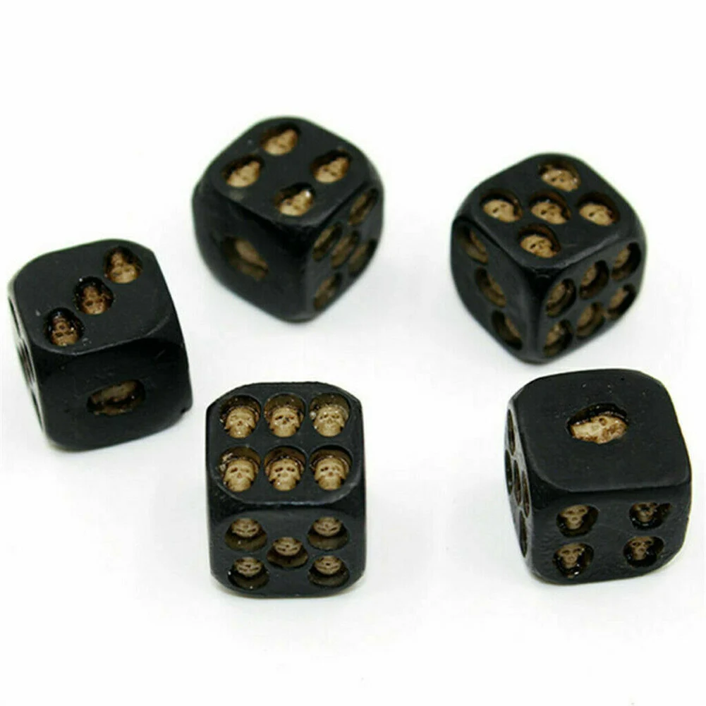 Хит 5 шт Резные черепа Кубики Игрушки из полимера развлекательная игра портативный для Хэллоуина вечерние S7#5