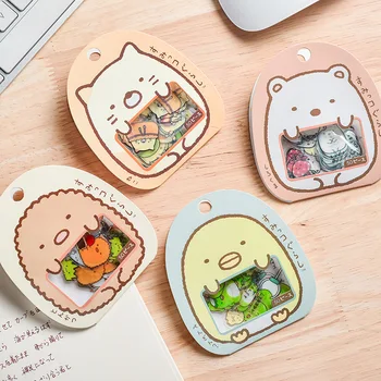 

50pcs Cute Japan Style Corner Biological Adhesive Paper Creative Transparent Pet Sticker Package Journal Kawaii Adhesive Paper