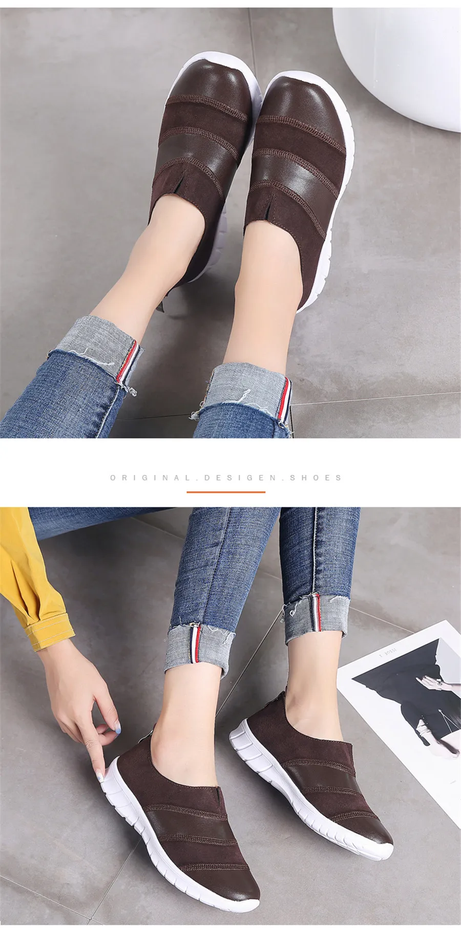 STQ/женские зимние повседневные кроссовки; женские Балетки без застежки ...