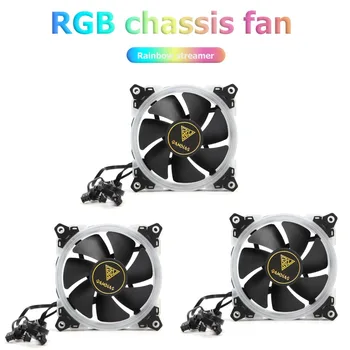 

3pcs 120mm RGB LED Computer Case Fan Quiet PC Chassis Cooling Fans with Remote Control