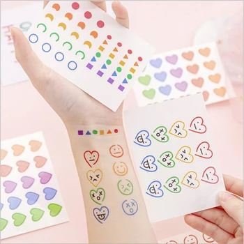 

40packs/lot Kawaii Smile Face Tattoo Stickers Scrapbooking Decorative Sticker DIY Diary Album Stick Label Stationery