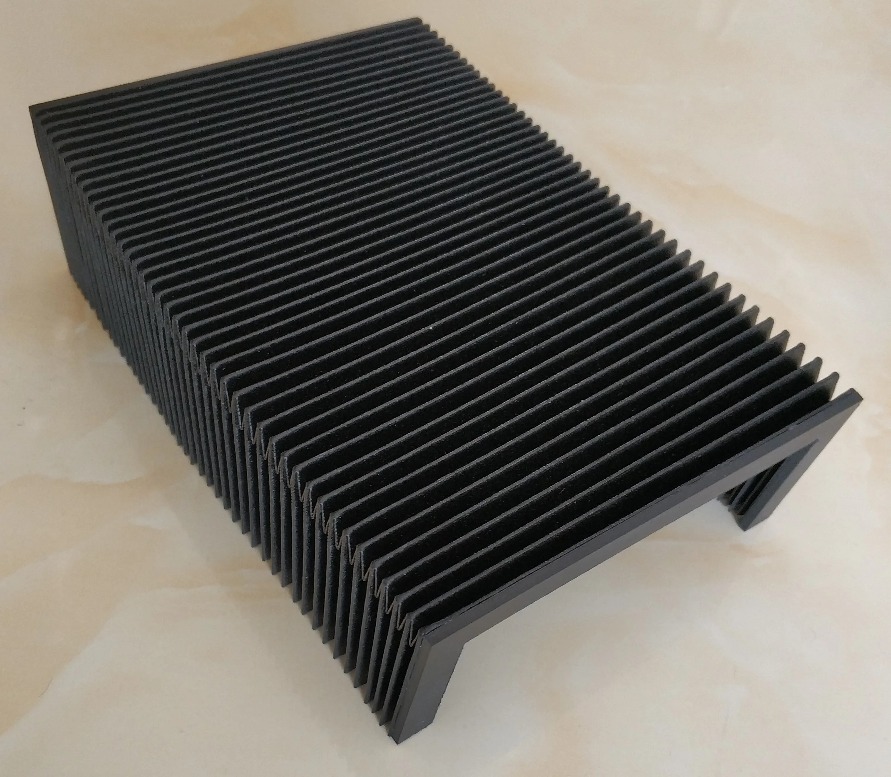 U type cnc machine protection bellows way cover W156mm x H67mm x Lmax670mm