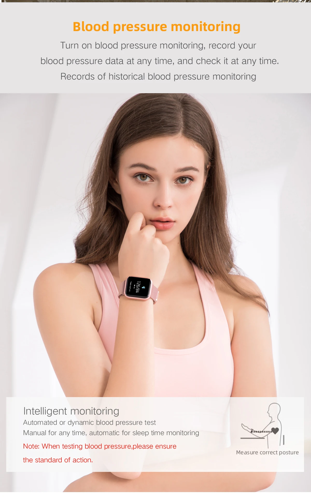 P80 Смарт часы для женщин IP68 Водонепроницаемый Полный сенсорный экран smartwatch для мужчин сердечного ритма для android IOS Pk P70 Relógio inteligente