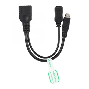 

Micro USB to USB Female OTG Host Adapter Data Cable with Power Line 2 In 1 OTG Micro USB Host Power Y Splitter USB Adapter