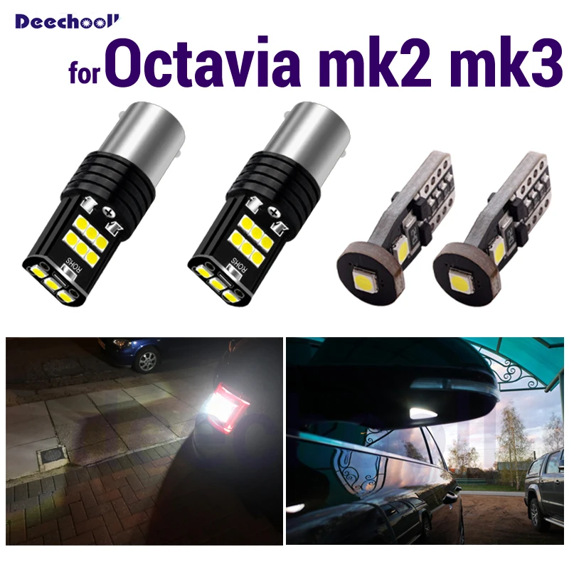 4 шт. светодиодные фары Canbus для Skoda Octavia MK2 MK3 A5 A7 1Z 5E (2005 +)|Сигнальная лампа| |