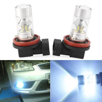 

2Pcs H8 H11 6000K 60W High Power LED Foglamp Fog Driving Light Bulb Samsung 2323 Projector Universal Lighting Replacement Bulbs