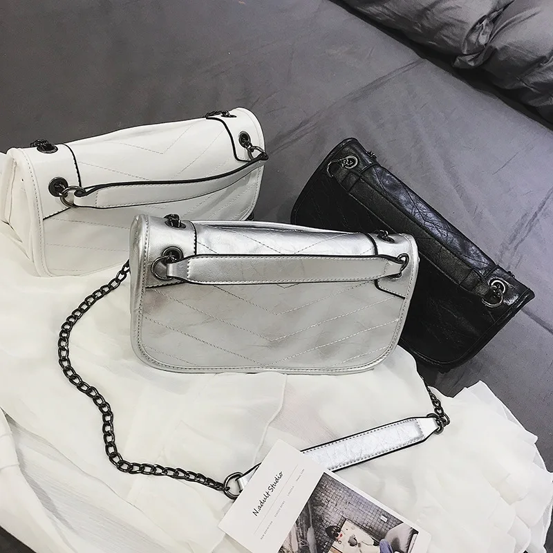 

2018 New Style Fashion Korean-style Car Suture Lock Square Sling Bag Shoulder Diagonal WOMEN'S Bag a-Piece