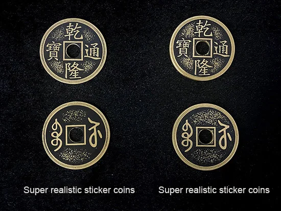 Phantom of Chinese Coins Magic Tricks Gimmicks Mentalism Props Chinese Palace Coin Appearing Vanishing Magician Props