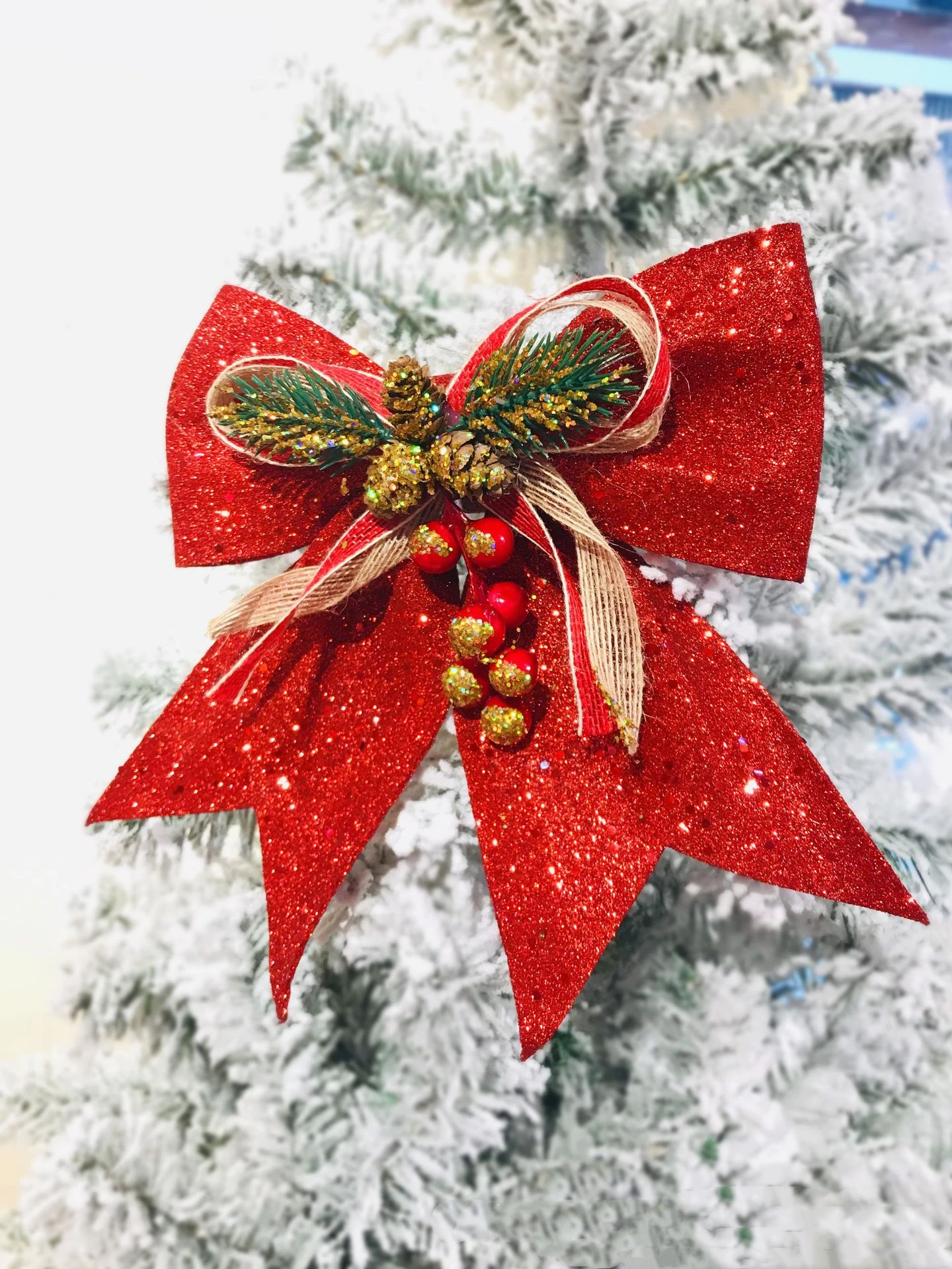 Navidad, большой красивый бант, елочные украшения, Рождественский кулон, рождественские украшения для дома, новогодние украшения