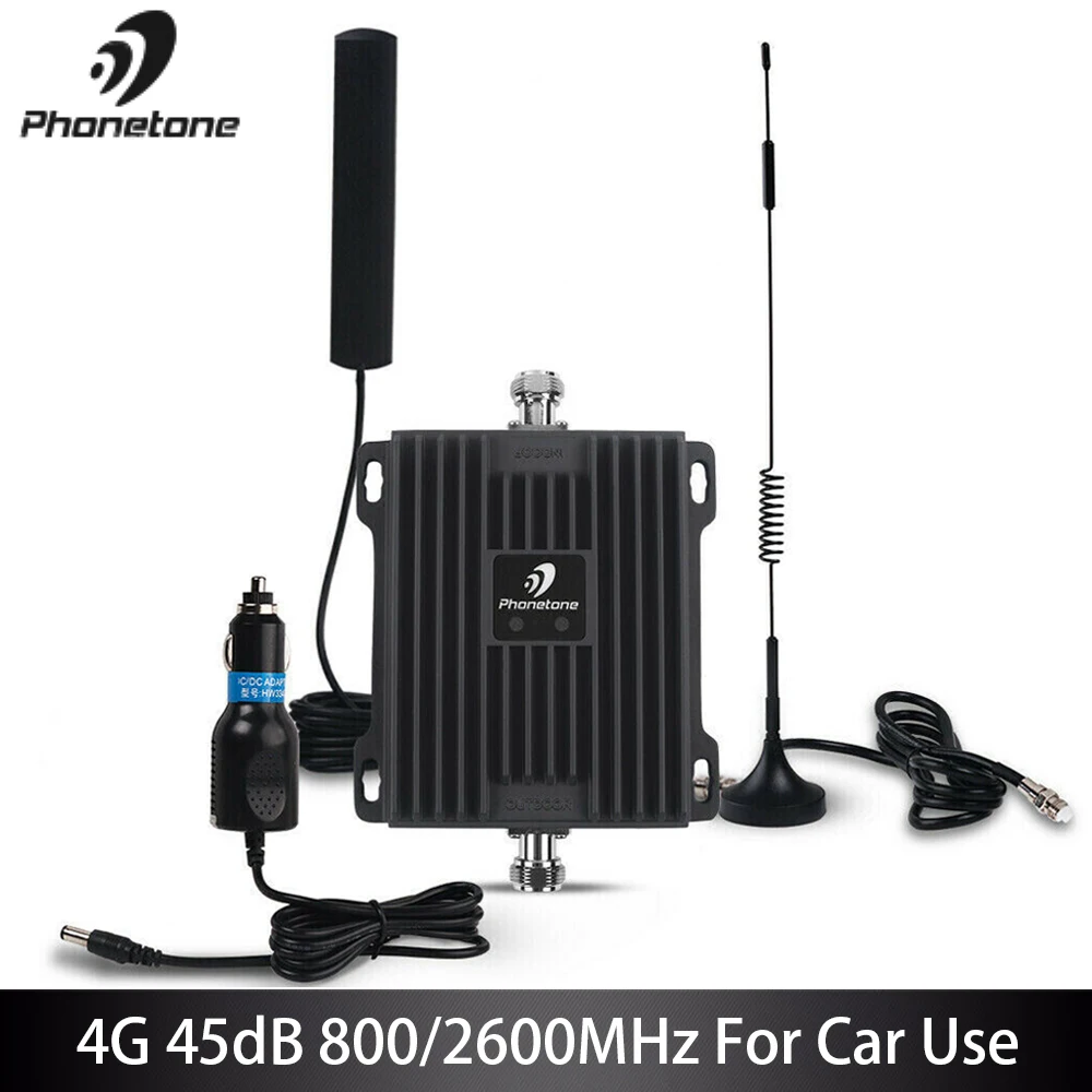 Tanio Wzmacniacz sygnału komórkowego 4G wzmacniacz LTE 800/2600MHz wzmocnienie 45dB