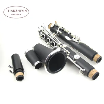 

ABS 17 Key Clarinet bB Flat Soprano Binocular Clarinet with Cleaning Cloth Gloves Screwdriver Reed Case Woodwind Ins