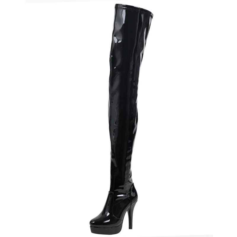 

Unisex Pole Dancing Round Toe Over The Knee Thigh Boots High Heel Stiletto 36-46