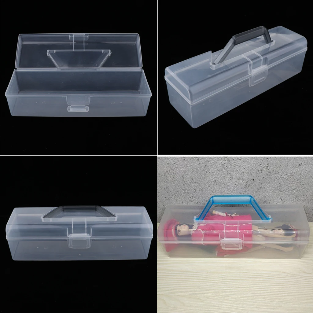 4pieces 1:6 Doll Plastic Storage Container Organizer for Blythe Licca Accessories