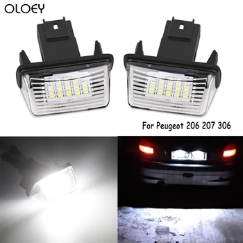 

12V LED Number License Plate Light Lamp For Peugeot 206 207 306 307 406 407 For Citroen C3 C4 C5 Car License Plate Light