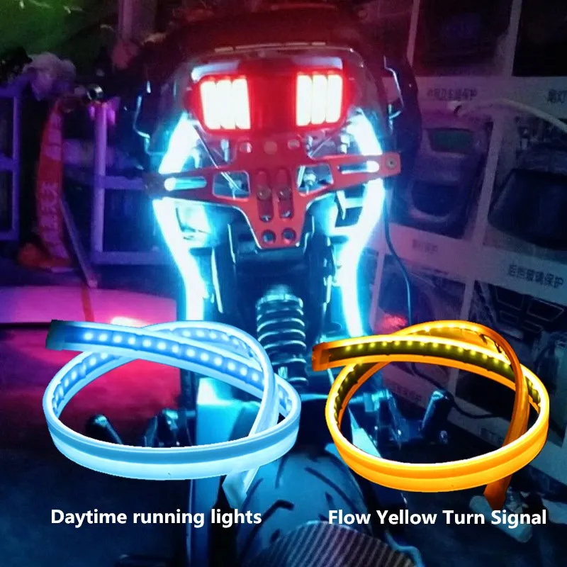 2PcsMotorcycleDRLDaytimeRunningLightWaterproofUniversal12VAuto