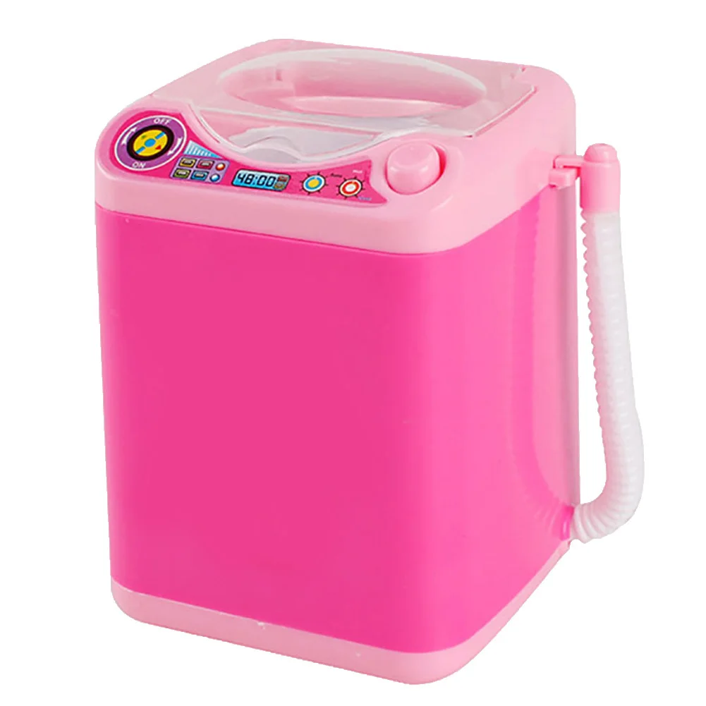 Mini Electric Washing Machine Toy Makeup Brushes Cleaning Dehydration Spin  Dryer Educational Toys - AliExpress