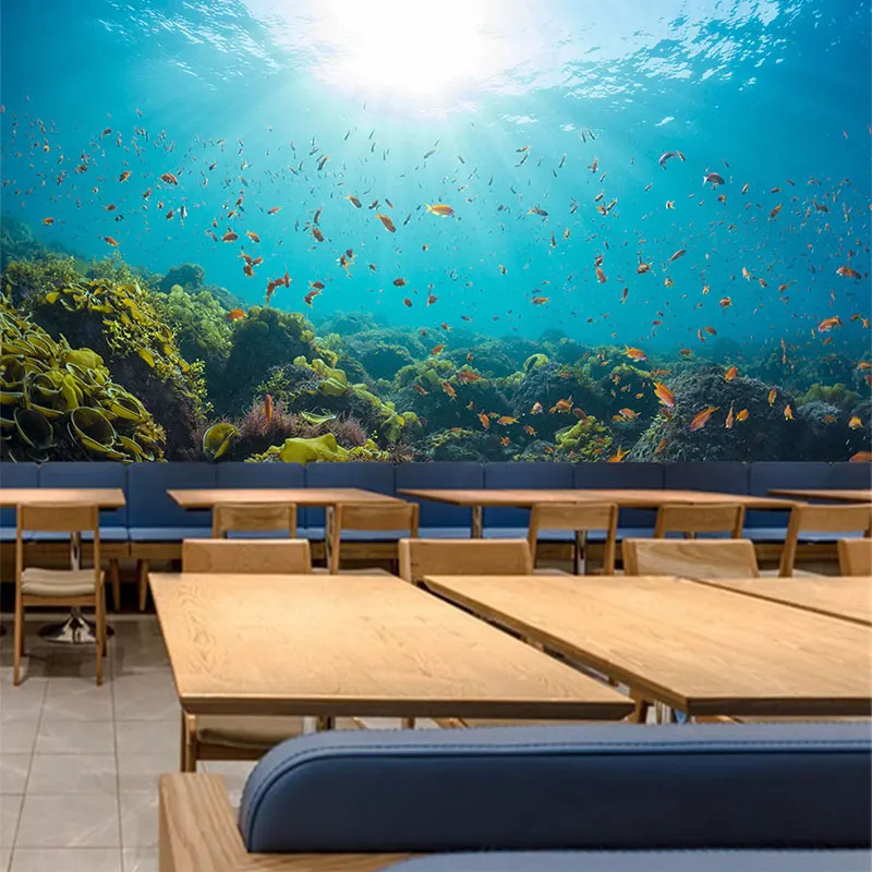 3d Ocean Style Self Adhesive Wallpaper Living Room Bedroom Sofa Tv