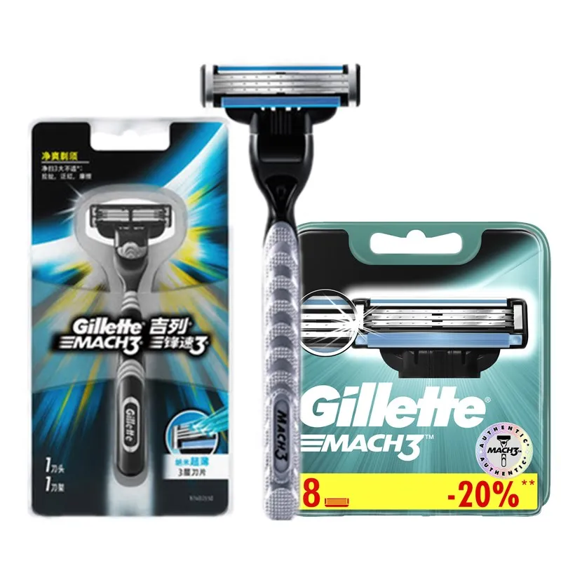 

Original Gillette Mach 3 Razor Men Manual Shaver Razors Machine for Shaving Razor Blade Cassettes for Shaving 3 Layer Blade