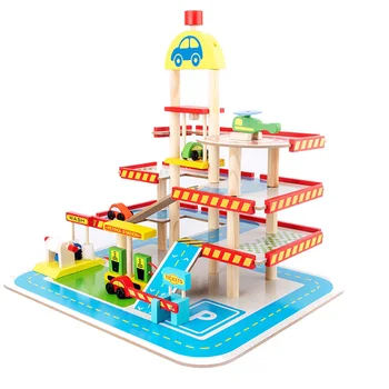 

Toy Car Children's Toy Car Toy Model Car Wooden Puzzle Building Slot Track Rail Transportation Parking Garage