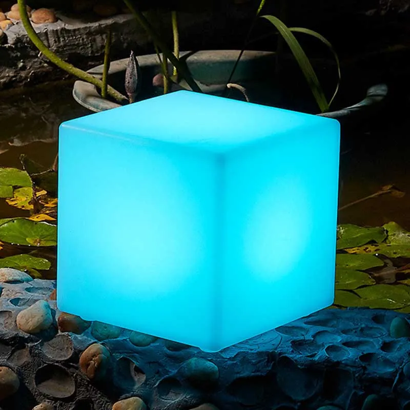 PE пластиковый светодиодный куб светильник RGB беспроводной отель украшения LED
