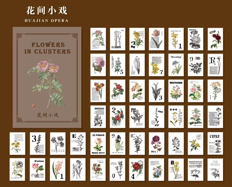 Yoofun 50pcs/pack Vintage shanggu Translucent Material Paper Litmus Paper Plant Flowers for Bullet Journaling Scrapbooking Deco Yoofun 50pcs/pack Vintage shanggu Translucent Material Paper Litmus Paper Plant Flowers for Bullet Journaling Scrapbooking Deco