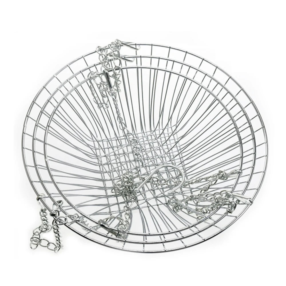 

3 Tiers Chain Hanging Metal Baskets Fruits Plants Vegetables Storage Basket