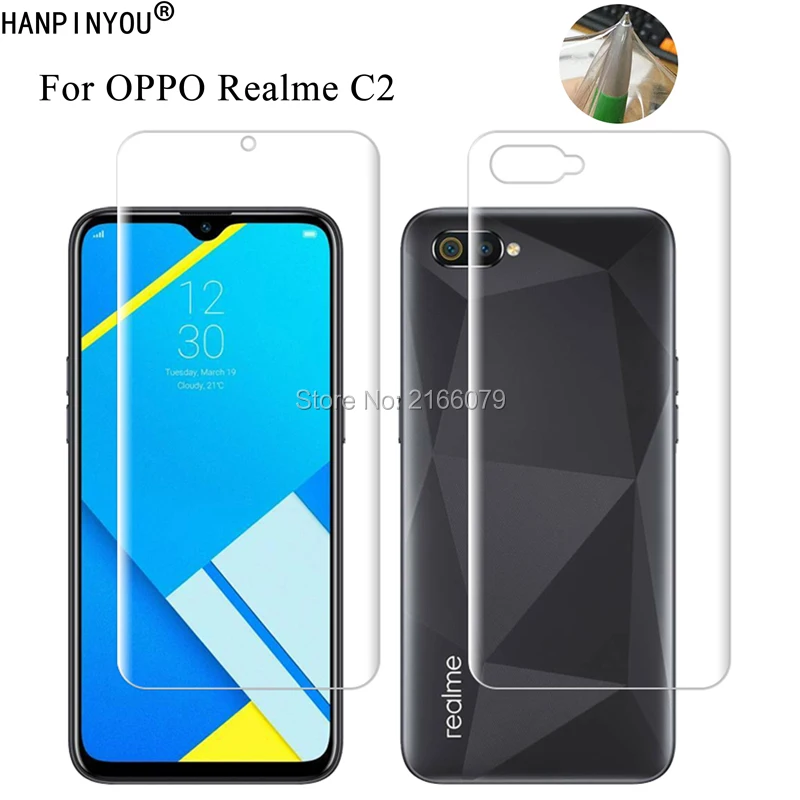 Для OPPO Realme C2 6 1 &quotПрозрачная ТПУ/матовая Гидрогелевая полное покрытие с защитой