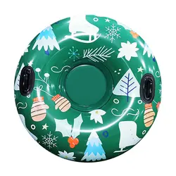 Inflatable Ski Ring Christmas Theme High Elasticity Cold Resistance With Handle Floated Sled Outdoor Snow Tube SkiingAccessories