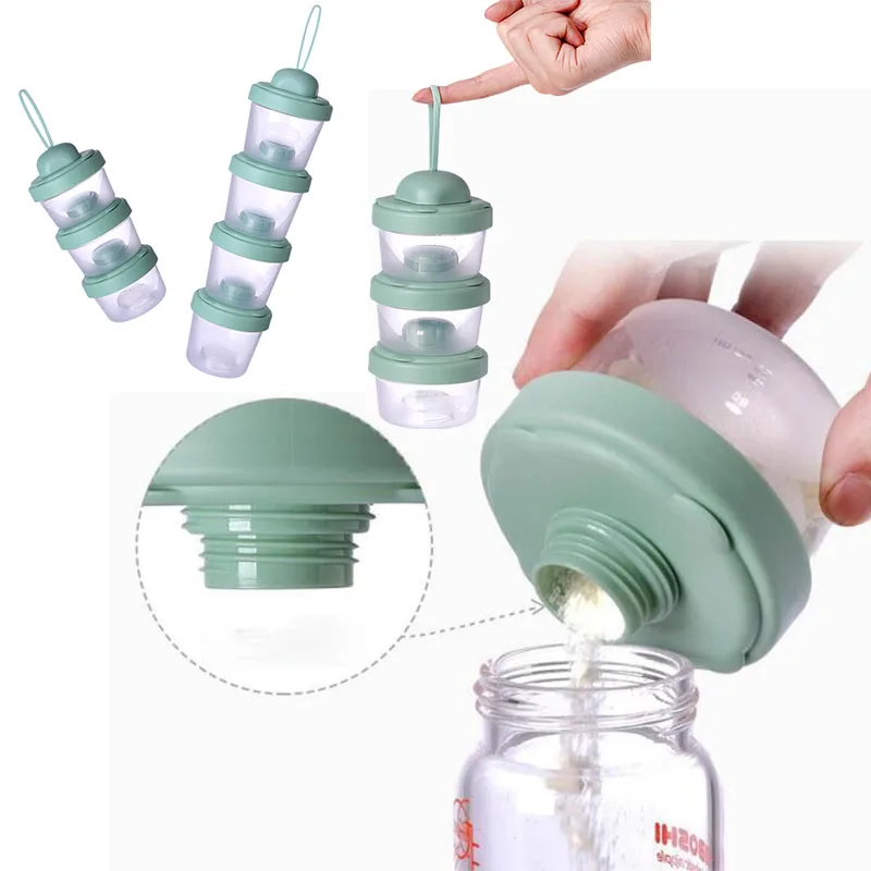 Infant milk powder box portable go out baby sub-packing storage tank rice noodles sealed moisture-proof milk powder grid milk powder storage box
