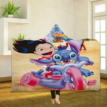 

Anime cartoon 3D Printing Throw Hooded Blanket Wearable Warm Fleece Bedding Office Quilts Soft Adults Travel 05