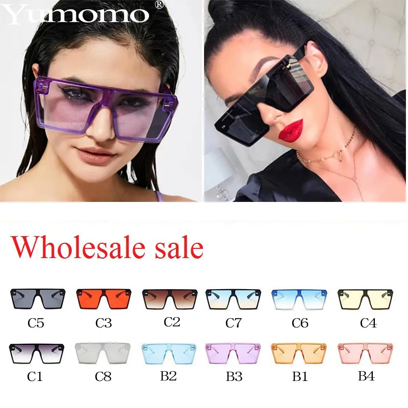 2020 venta al por mayor de plástico de de sol de mujer extragrandes cuadrado de