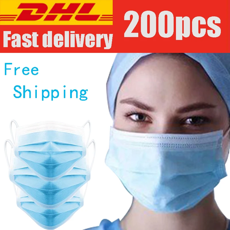 

Anti-Pollution 3 Laye Mask dust protection Masks Disposable Face Masks Disposable Dust Filter Safety Mask DHL Fast Shipping