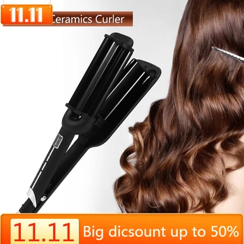 

Professional Hair Curling Iron Ceramic Hair Curler Three-tube Curling Wand Hair Waver Styling Tools Electric Hair Crimping Iron