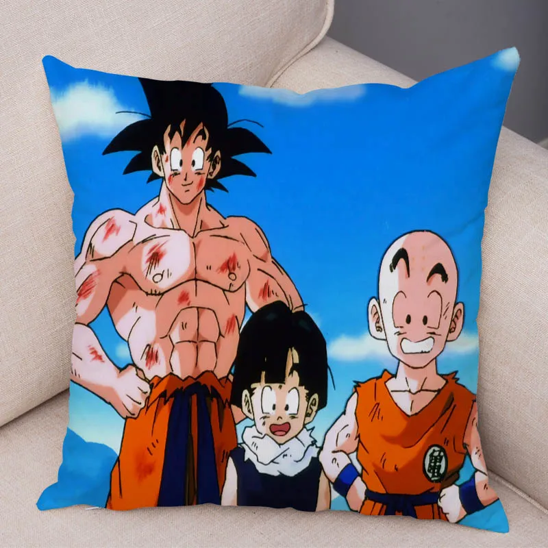 9 Супер Saiyan Dragon Ball наволочка для дивана Наволочка на подушку мультяшная мягкая короткая плюшевая 45*45 см Декор Япония наволочка с аниме - Цвет: 9