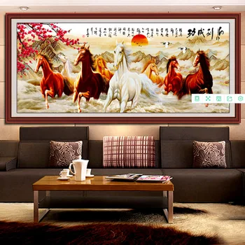 

New fashion 5D DIY Diamond Painting Cross Stitch Full Square many horse Embroidery Cross Stitch painting Home Decor 0330-131