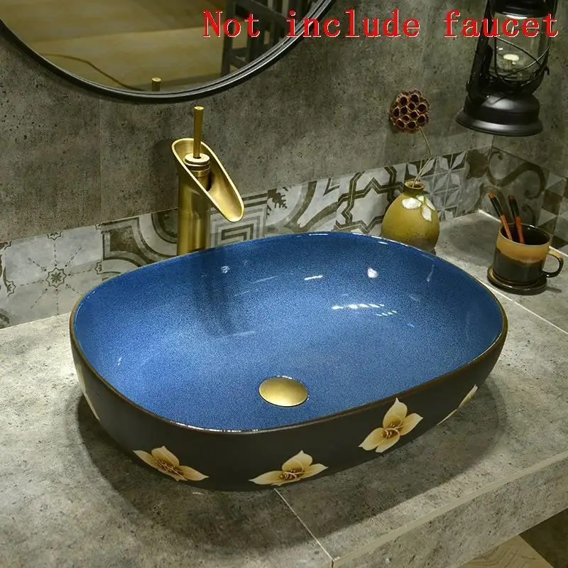 Umywalka Nablatowa Wasbak Waschbecken Evier с двумя ручками для кухни, Salle De Bain бассейна Баньо умывальник Куба Banheiro Ванная комната раковина умывальника - Цвет: Version F