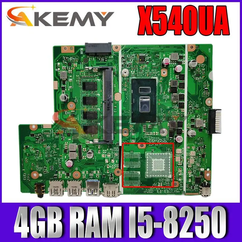 X540UA motherboard 4GB RAM I5 8250 CPU mainboard For ASUS X540UBR X540UB X540UA X540U X540