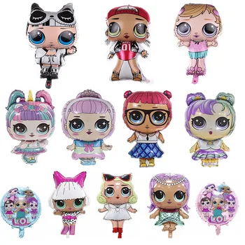 

LoL Surprise Dolls Children Girls Birthday Party Decoration Background Balloon Action Toys Aluminum Film Gifts for Kids 2020 NEW