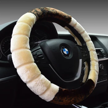 

2020 Universal Steering wheel cover Plush Car Steering Wheel Covers Winter Faux fur Hand Set Car Interior Accessories