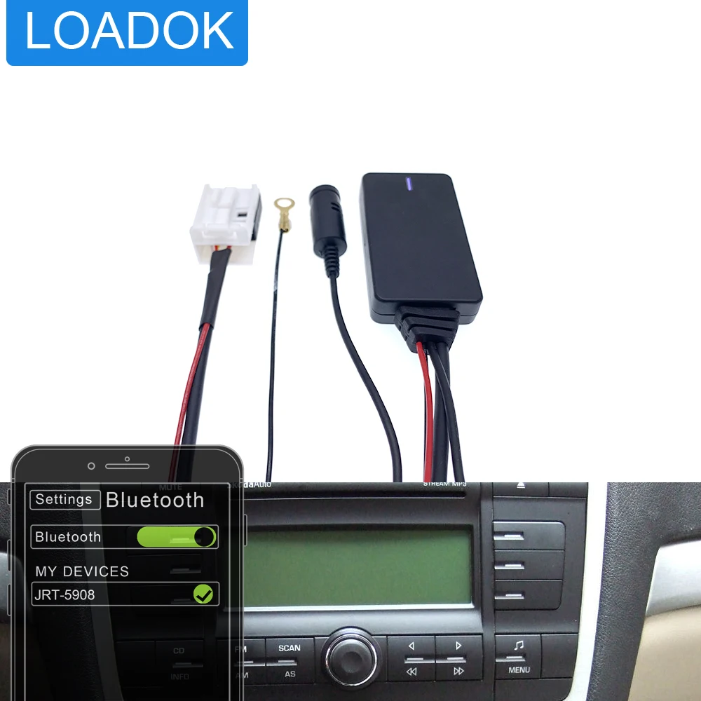 Car Bluetooth Aux Cable Adapter For RCD210 RCD310 RCD510 RNS310 RNS315