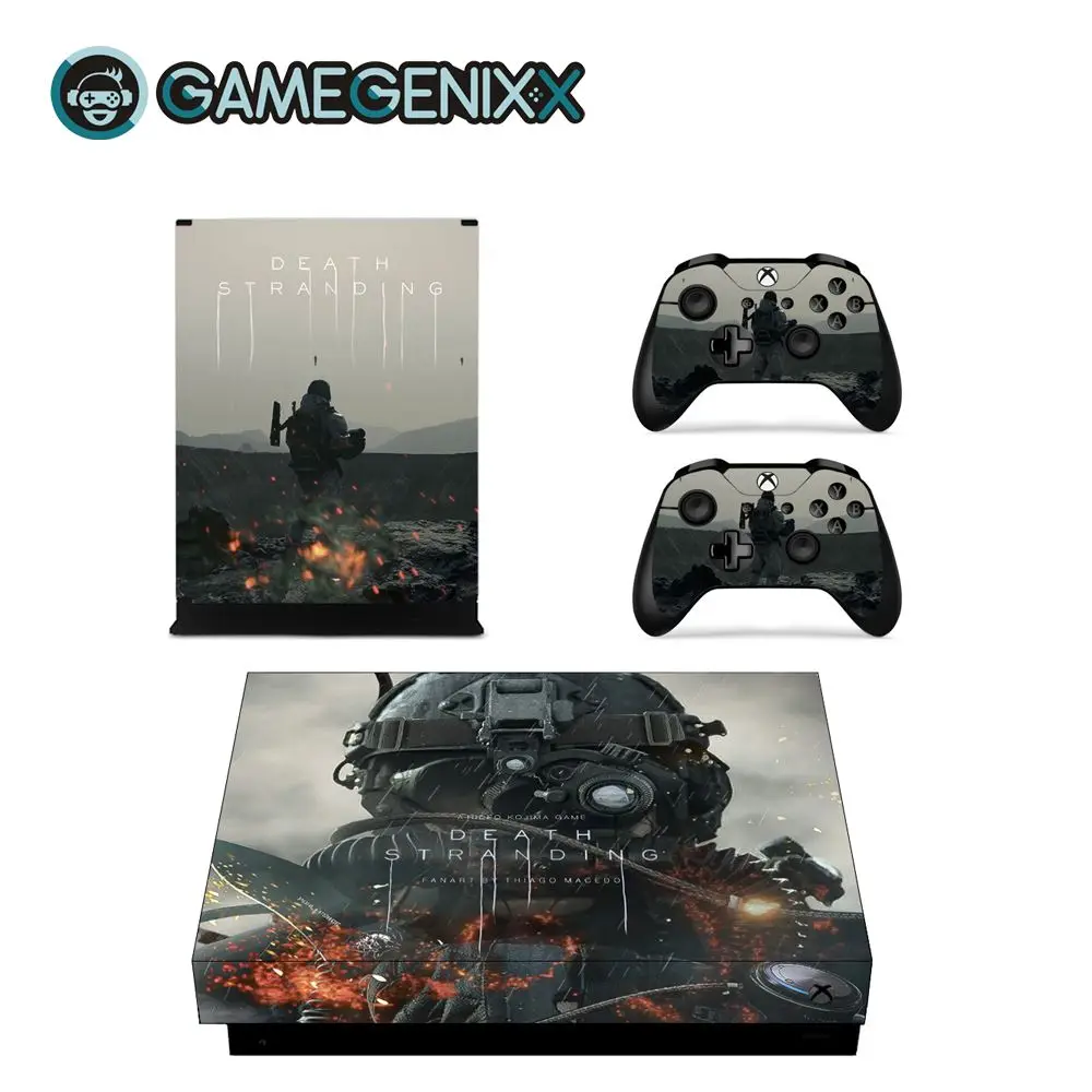 Death Stranding GAMEGENIXX Кожа Наклейка виниловая оберточная крышка полный набор для Xbox One X консоли и 2 контроллеров-Death Stranding - Цвет: Death Stranding