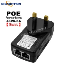 

POE Gigabit power supply 48V 0.5A wall-mounted power supply 12V 15V 24V 48V Ethernet network camera PoE wall-mounted AU adapter