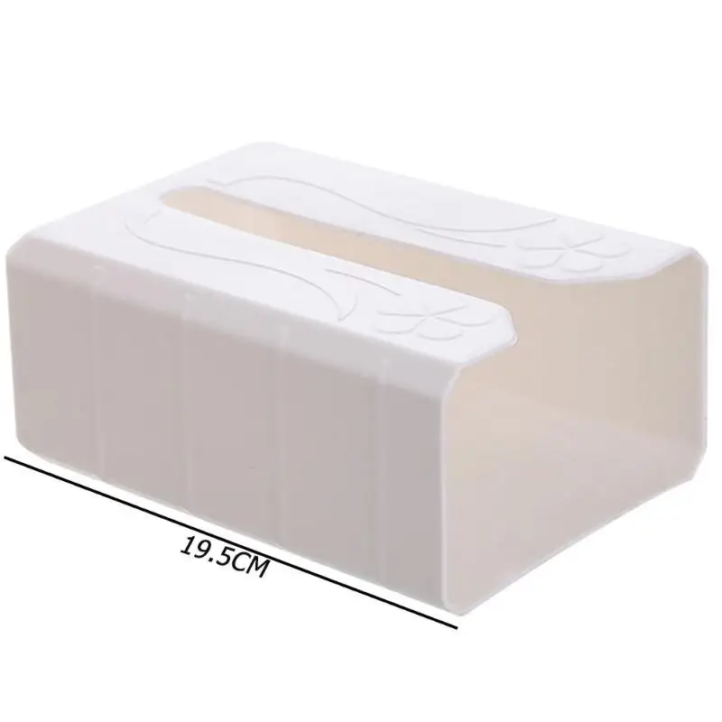 Отличный ABS пластик Универсальный Настенный Ванная комната Туалетная бумага коробка Прочный паста салфеток стеллаж для хранения - Цвет: Белый
