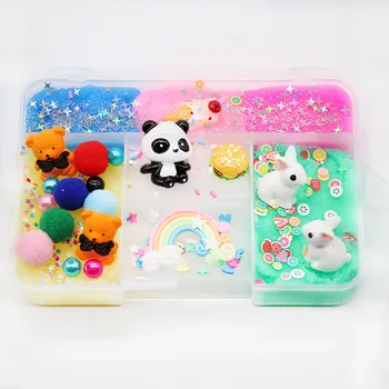 

250ml DIY Charms Slime Kit Color Mud Boxed Cotton Clay Cute Elasticity Plasticine Crystal Clay Stress Relief Toy Kid Gift