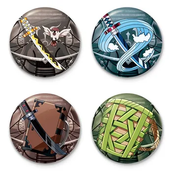 

Demon Slayer Kimetsu No Yaiba Cosplay Badges Brooch Pins Kamado Tanjirou Icon Collection Breastpin For Backpacks Clothes
